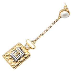 Chanel Cc Logo Earrings Metal Gold-Tone #208965C63B